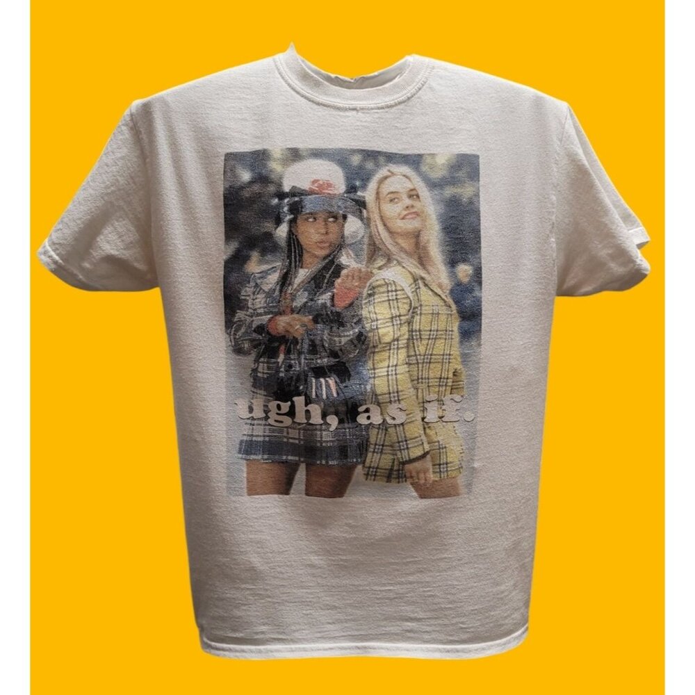 Clueless Graphic T-Shirt "Ugh As If" Movie Print Medium M 100% Cotton